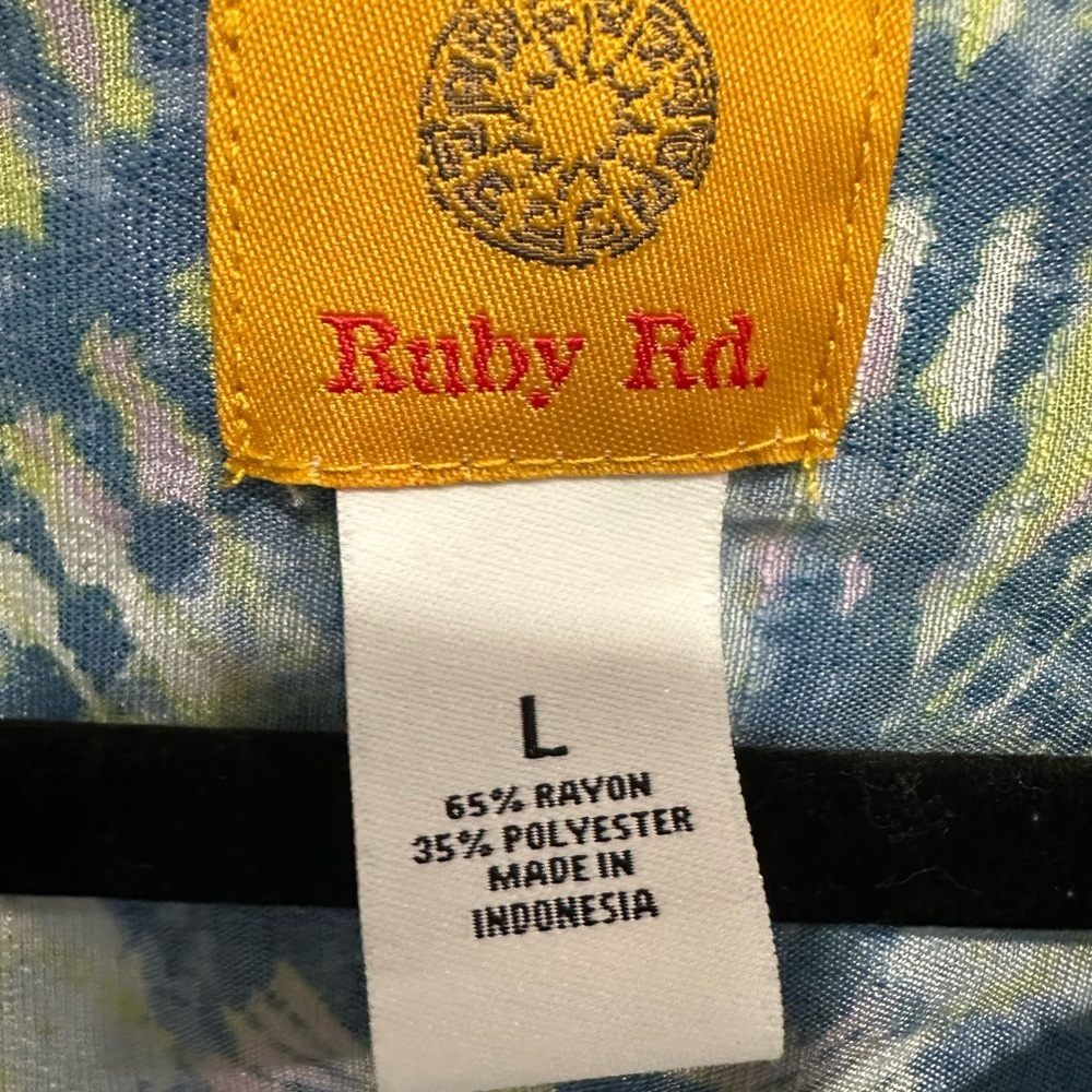 Ruby Rd. Multicolor Tie-Dye Button Down Shirt - Picture 4 of 9